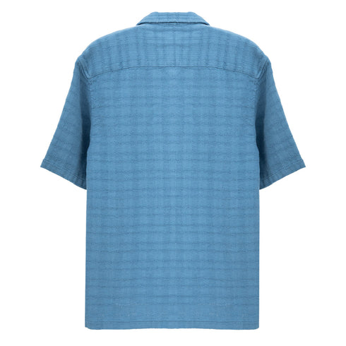 Hello Sunflower Spacey SS Shirt Blue 230 1187 Degli Uberti